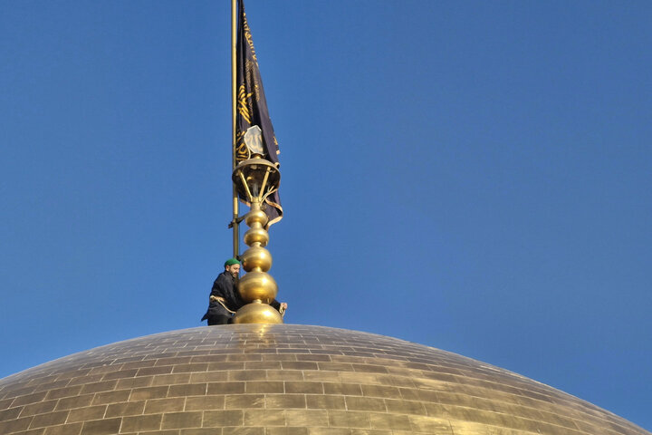 Photos: Razavi shrine covered in black for martyrdom anniv. of Imam Musa al-Kadhim