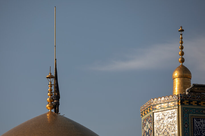 Photos: Razavi shrine covered in black for martyrdom anniv. of Imam Musa al-Kadhim