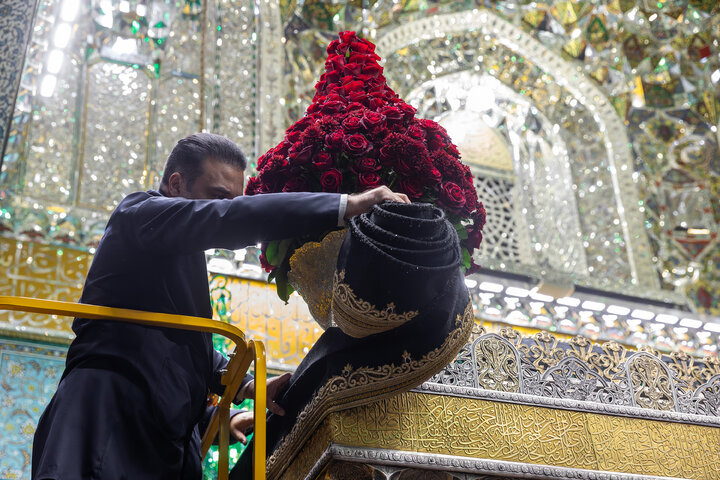 Photos: Razavi shrine covered in black for martyrdom anniv. of Imam Musa al-Kadhim