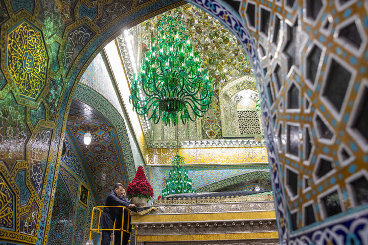 Photos: Razavi shrine covered in black for martyrdom anniv. of Imam Musa al-Kadhim