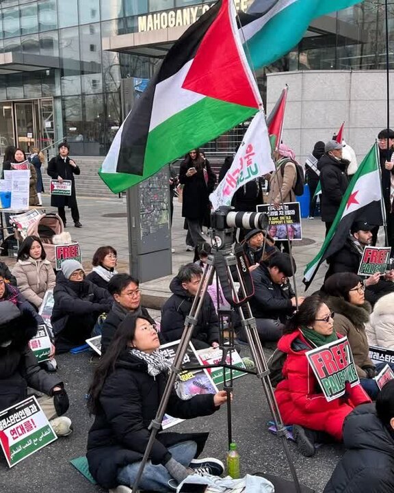 Photos: Solidarity rally with Palestinian people held in South Korean capital