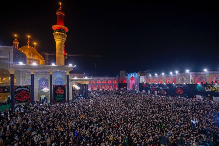 گزارش تصویری | حضور میلیون‌ها زائر در حرم کاظمین در شب شهادت امام کاظم(ع)