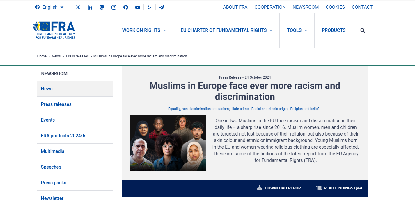 رشد قابل توجه اسلامهراسی در اتحادیه اروپا/ اتریش، بیشترین نرخ تبعیض نژادی علیه مسلمانان