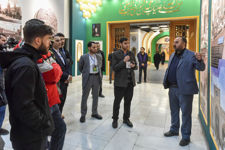 Photos: Participants of 41st Intl. Quran Competition visit Service Portico exhibition in Imam Reza shrine