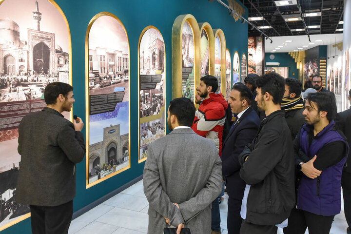 Photos: Participants of 41st Intl. Quran Competition visit Service Portico exhibition in Imam Reza shrine