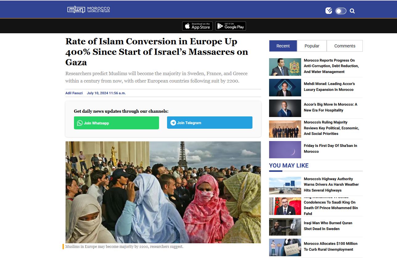 اروپا در برزخ اسلامهراسی و گرایش به اسلام/ رشد ۴۰۰ درصدی تشرّف به اسلام پس از طوفانالاقصی