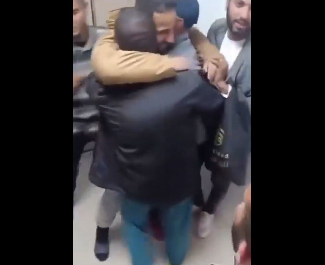 Video: Moment freed paramedic from Gaza meets his friend, who believed he martyred during war