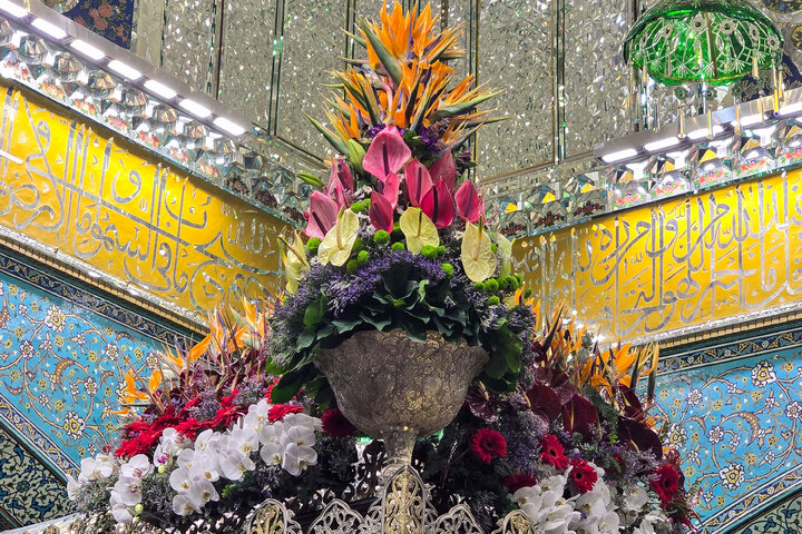 Photos: Imam Reza holy shrine decorated with flowers on Eids of Sha'ban