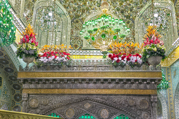 Photos: Imam Reza holy shrine decorated with flowers on Eids of Sha'ban