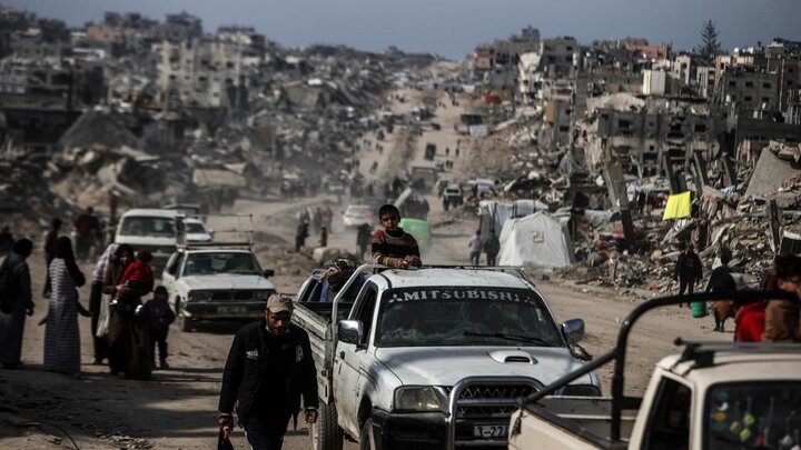 بازگشت هزاران فلسطینی از جنوب به شمال نوار غزه