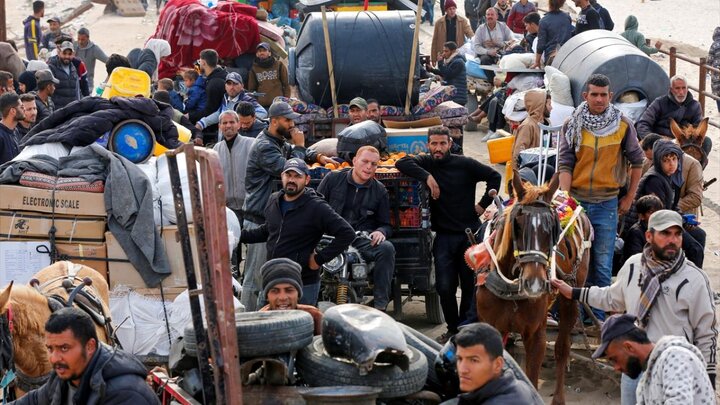 بازگشت هزاران فلسطینی از جنوب به شمال نوار غزه