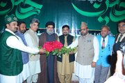 Photos: A group of Shia and Sunni scholars and figures celebrated birth of Imam Hussain in Faisalabad, Pakistan