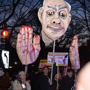 تقرير مصور / جانب من مظاهرة النشطاء والمساندين لـ"فلسطين" في محيط البيت الأبيض