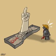 كاريكاتير / رد غزة على خطة ترامب