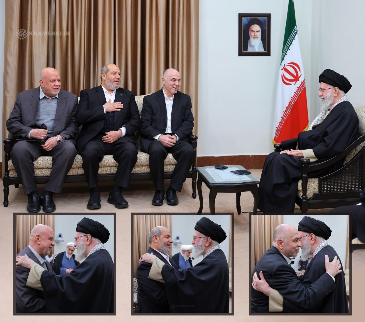 Imam Khamenei receives Hamas officials for meeting