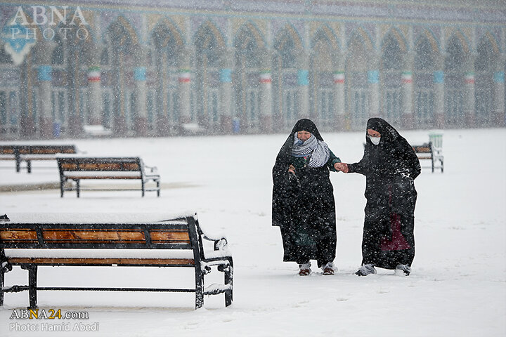 برف در قم