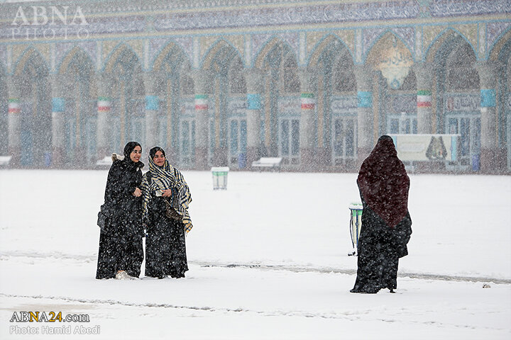 برف در قم