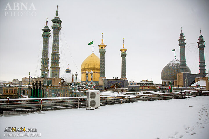 برف در قم