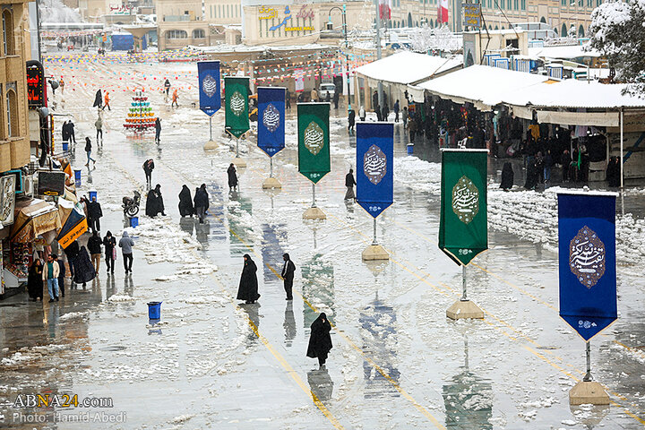 برف در قم