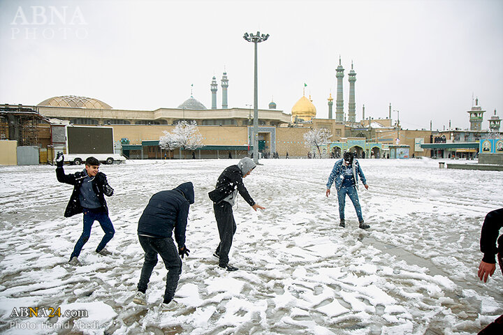 برف در قم