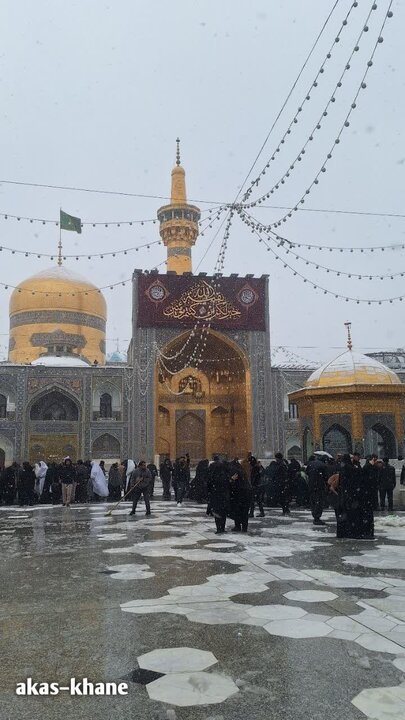 بارش برف در حرم