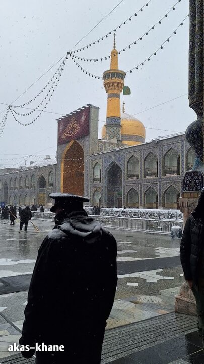 بارش برف در حرم
