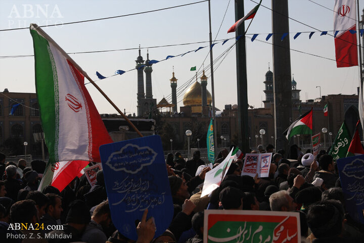 تقرير مصور/ مشاركة واسعة لأهالي مدينة قم بذكرى انتصار الثورة الاسلامية