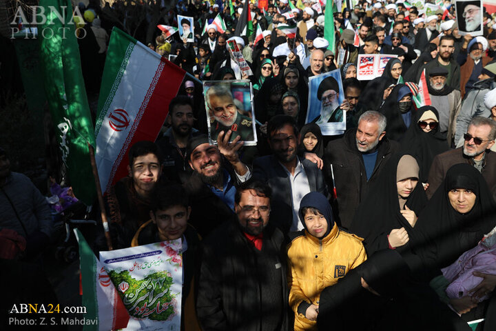 تقرير مصور/ مشاركة واسعة لأهالي مدينة قم بذكرى انتصار الثورة الاسلامية