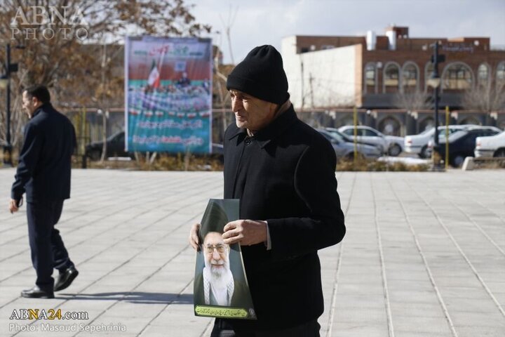 Photos: Public gathering in Tabriz in support of statements of Imam Khamenei