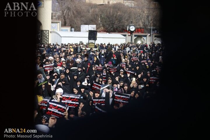 Photos: Public gathering in Tabriz in support of statements of Imam Khamenei