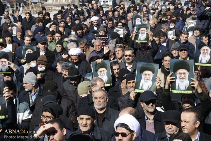 Photos: Public gathering in Tabriz in support of statements of Imam Khamenei