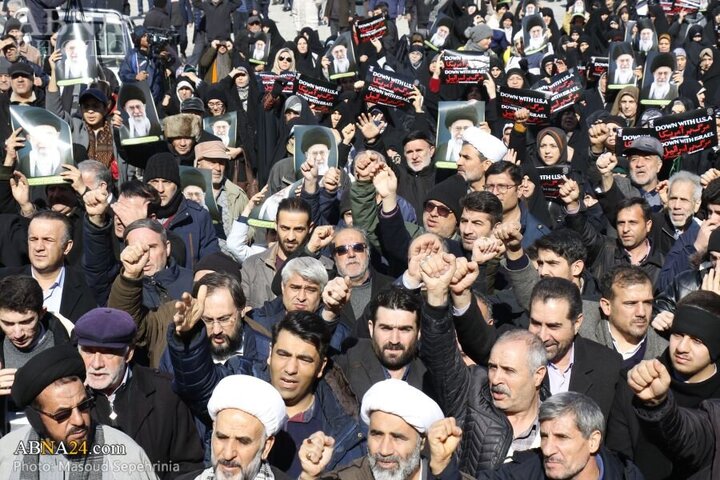 Photos: Public gathering in Tabriz in support of statements of Imam Khamenei