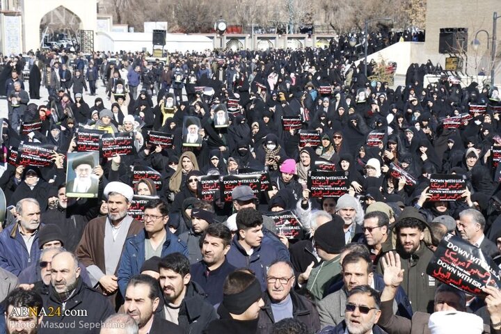 Photos: Public gathering in Tabriz in support of statements of Imam Khamenei