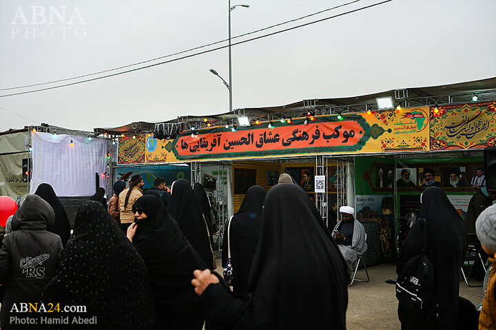 Photos: Mawkibs serve pilgrims in walking route toward Jamkaran Mosque on Mid-Shaban