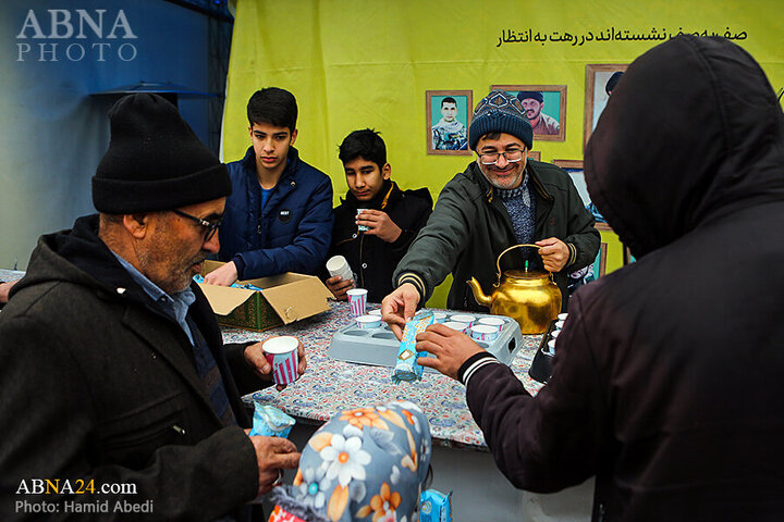 Photos: Mawkibs serve pilgrims in walking route toward Jamkaran Mosque on Mid-Shaban