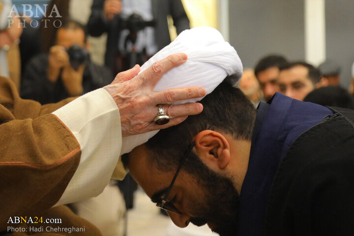 Photos: Turban wearing ceremony held by Grand Ayatollahs on Mid-Sha'ban