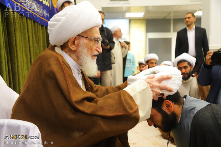 Photos: Turban wearing ceremony held by Grand Ayatollahs on Mid-Sha'ban