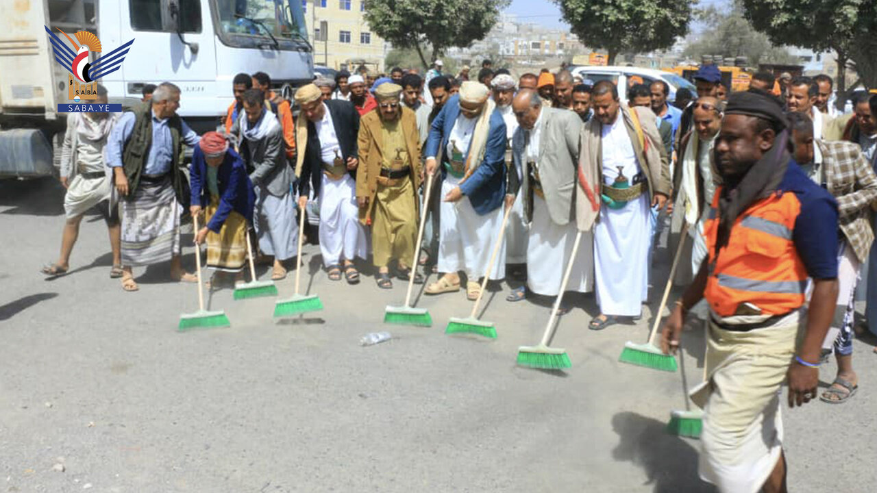 انطلاق حملة نظافة شاملة في محافظة تعز استعدادًا لشهر رمضان الكريم