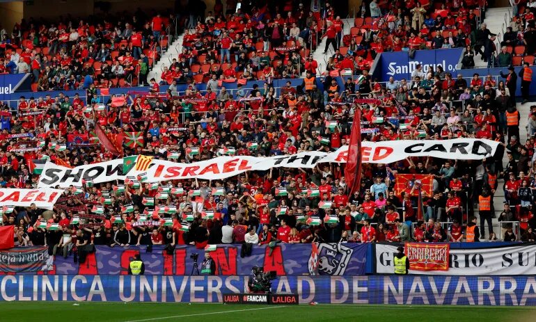 Osasuna football team's fans call for boycott of Zionist regime