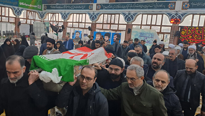 مراسم تدفین پدر شهید «ابوالحسن جهانگیری» برگزار شد