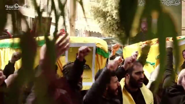 فيديو | تشييع الشهيديين "حسن حسان الصغير" و"غسان محمد حسن الصغير" في مدينة بنت جبيل