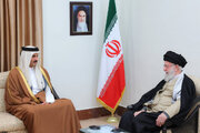 Photos: Imam Khamenei received Emir of Qatar