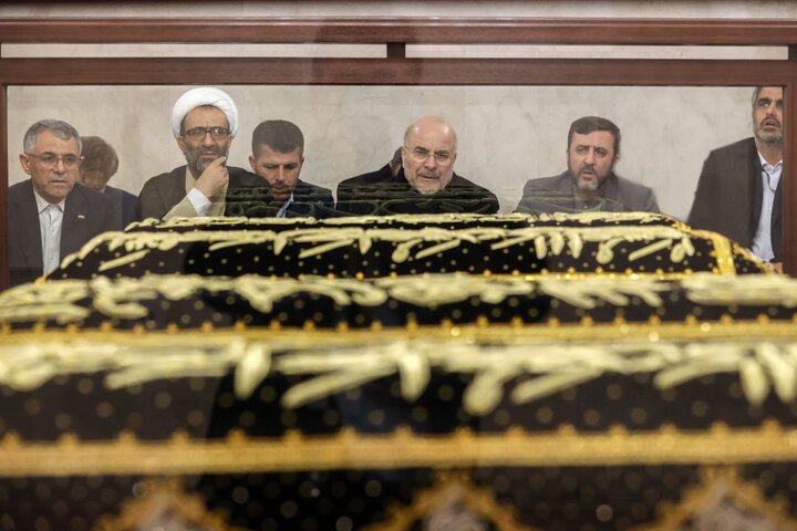 Photos: Iran parliament speaker visits Fatima al-Sughra shrine in Baku