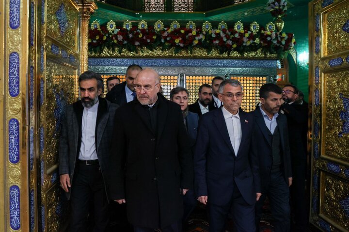 Photos: Iran parliament speaker visits Fatima al-Sughra shrine in Baku