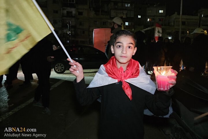 Photos (1): ABNA's images from streets of Beirut, night before magnificent funeral of Sayyed Nasrallah