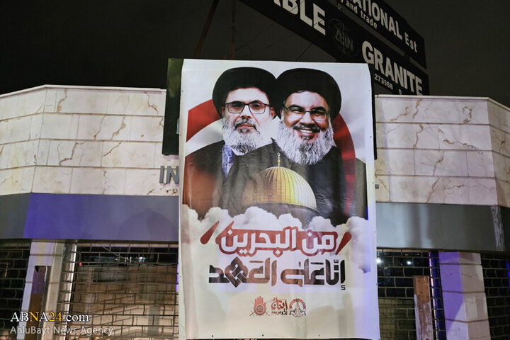 Photos (1): ABNA's images from streets of Beirut, night before magnificent funeral of Sayyed Nasrallah