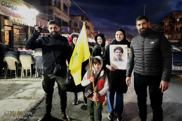 Photos (2): ABNA's images from streets of Beirut, night before magnificent funeral of Sayyed Nasrallah