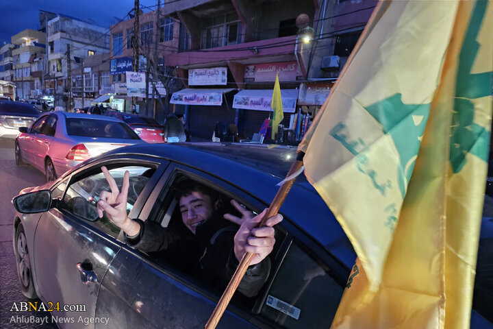 Photos (2): ABNA's images from streets of Beirut, night before magnificent funeral of Sayyed Nasrallah