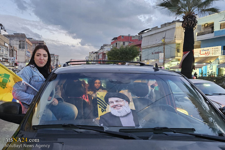 Photos (2): ABNA's images from streets of Beirut, night before magnificent funeral of Sayyed Nasrallah