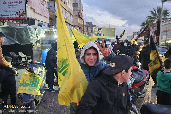 Photos (2): ABNA's images from streets of Beirut, night before magnificent funeral of Sayyed Nasrallah